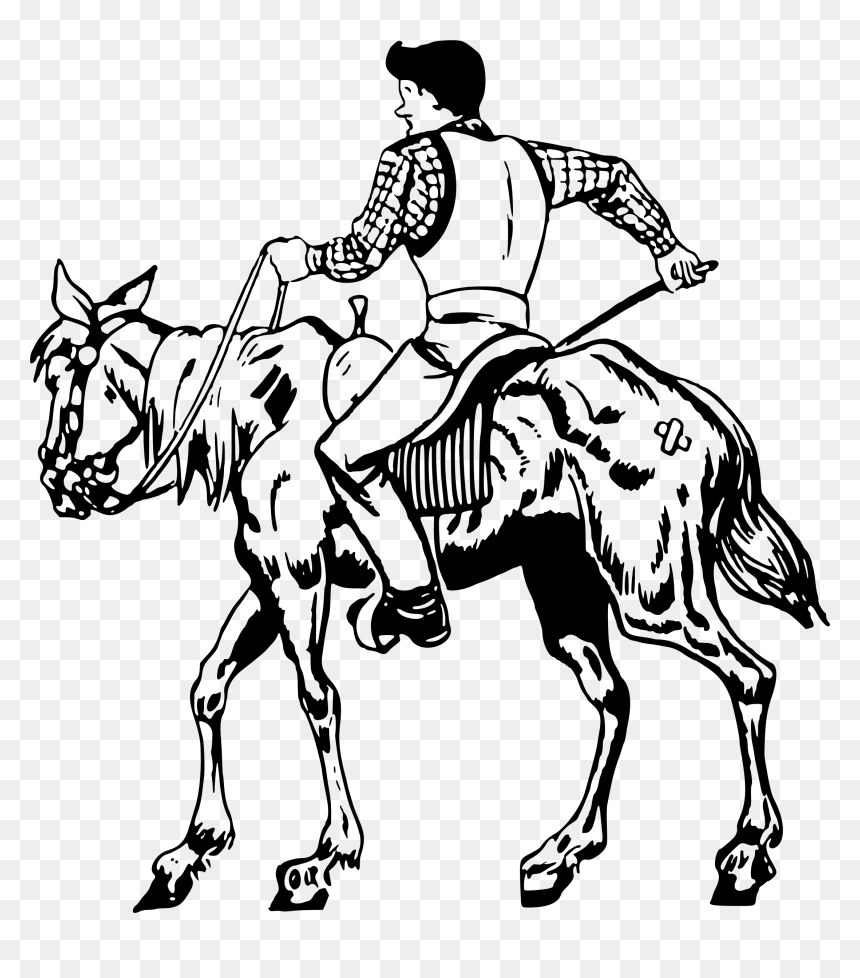 Clipart Horse Man - Mula De Carga En Para Colorear, HD Png Download - headless horseman png