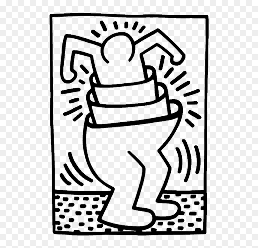 Keith Haring Cupman, HD Png Download - paintings png