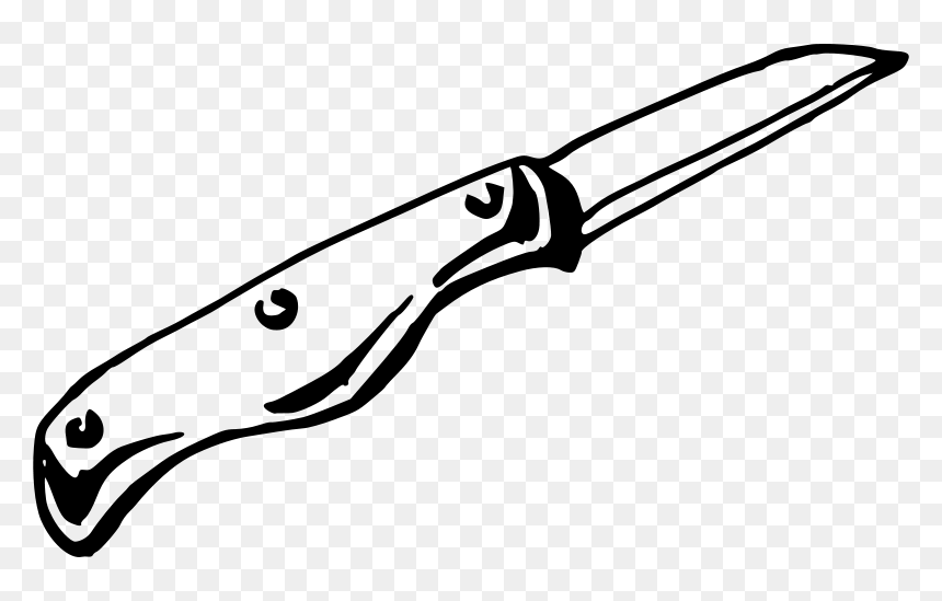 Knife Black And White, HD Png Download - knife clipart png