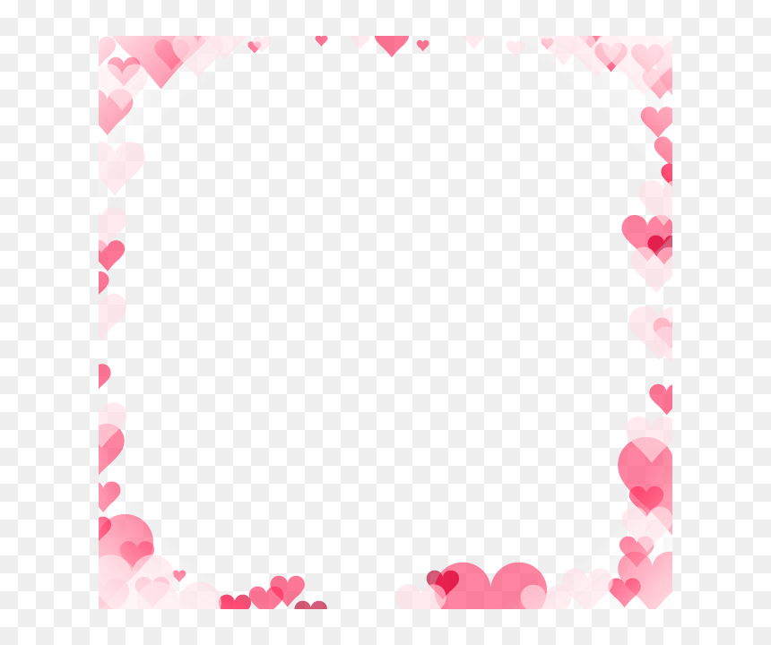 Free Love Frames Png, Transparent Png - hearts frame png