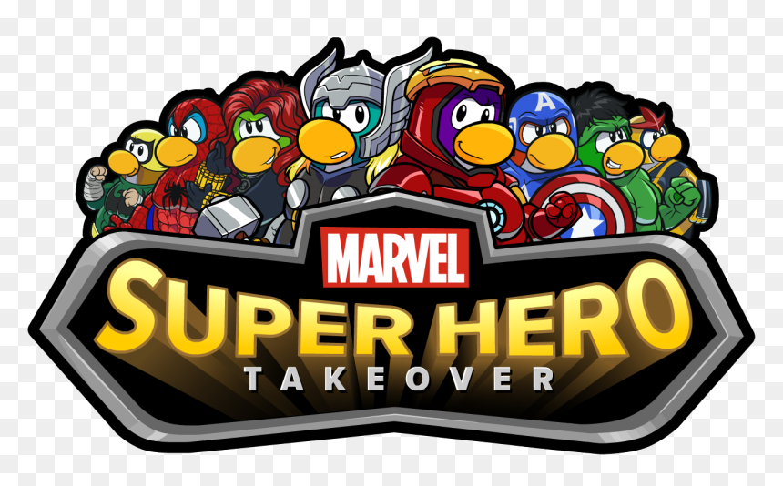 Club Penguin Super Hero - Club Penguin Marvel Takeover, HD Png Download - penguin logo png