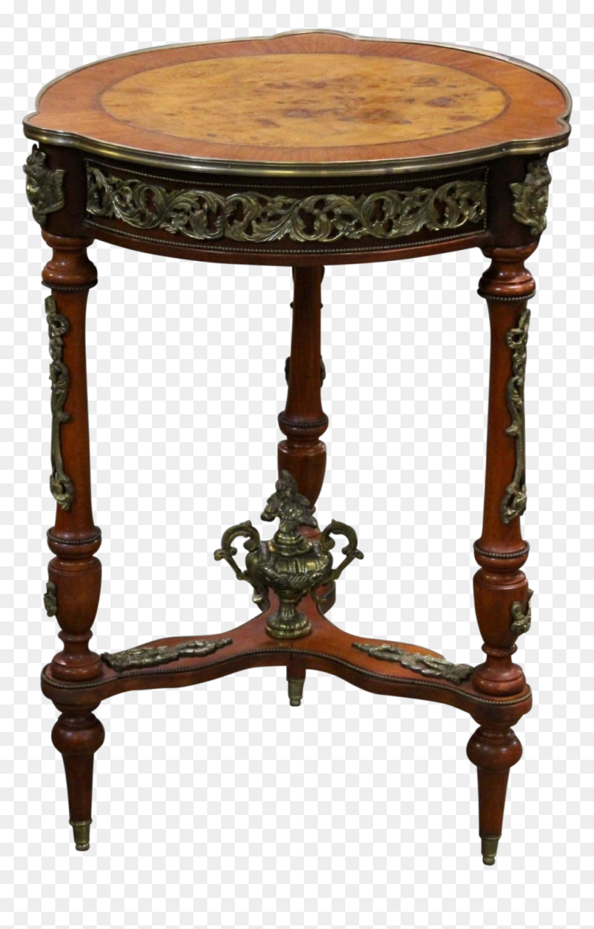 Antique Side Table Png, Transparent Png - end table png