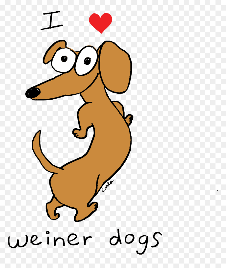 I Heart Dachshund Weiner Dogs - Weinner Dogs, HD Png Download - dachshund silhouette png