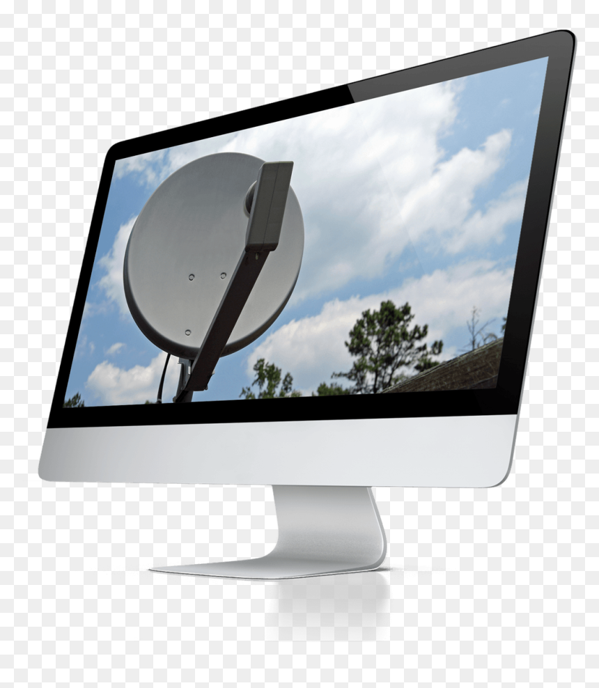 Satellite Dish Installation With Blue Sky - Web Design Mockup Png, Transparent Png - satellite dish png
