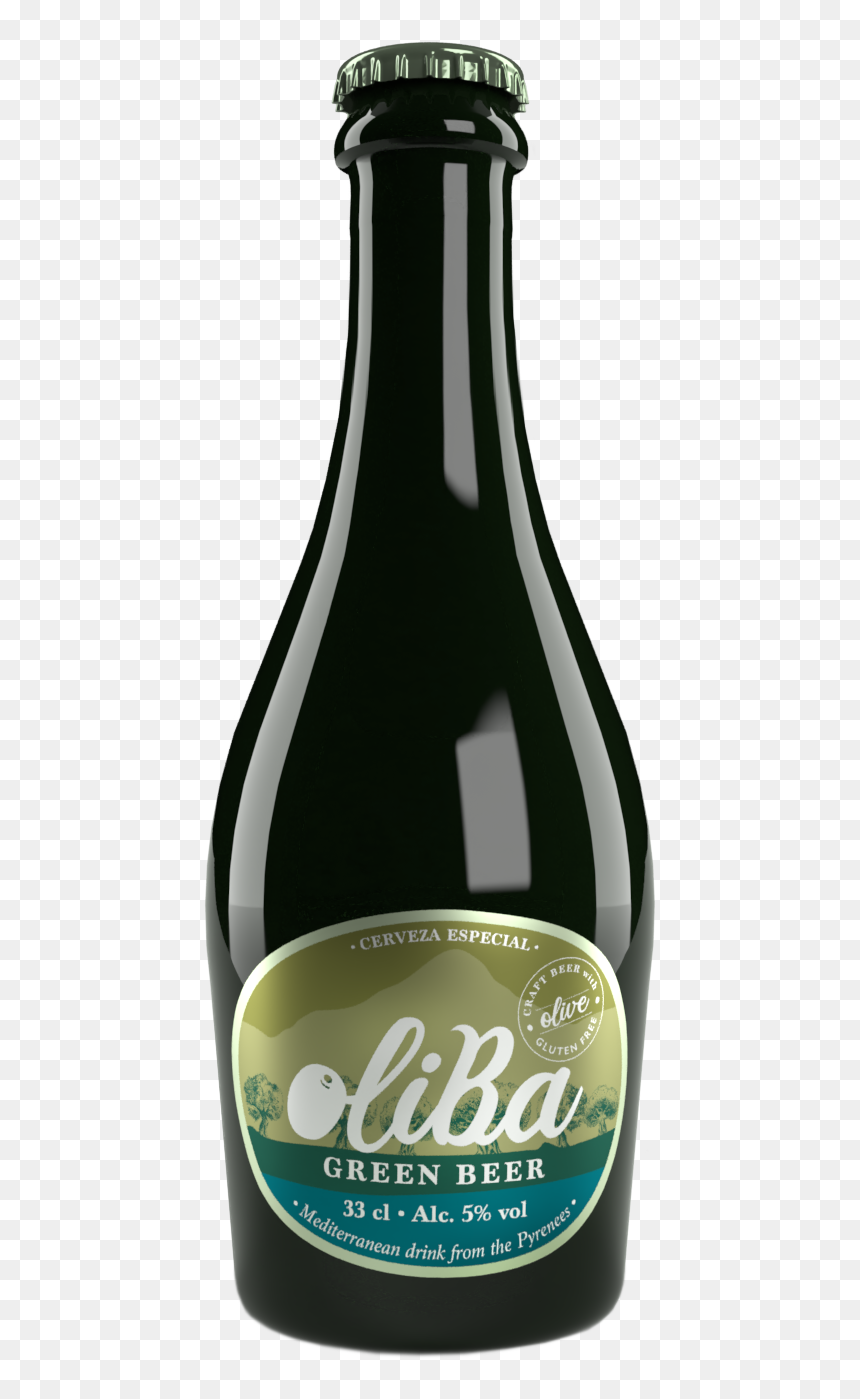 Glass Bottle, HD Png Download - green beer png