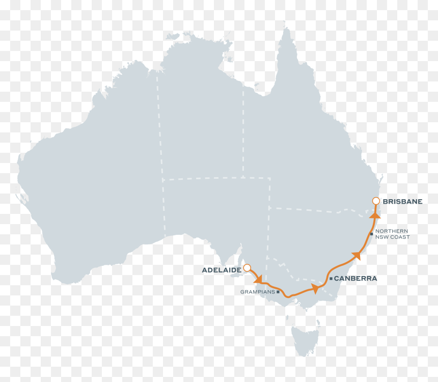 Train Tours From Adelaide To Brisbane - Great Southern Adelaide To Brisbane, HD Png Download - train silhouette png