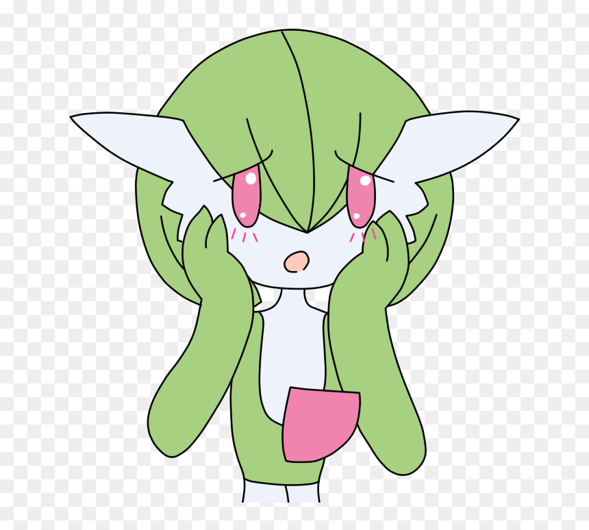 Green Vertebrate Plant Leaf Head Flowering Plant Fictional - Cartoon, HD Png Download - gardevoir png