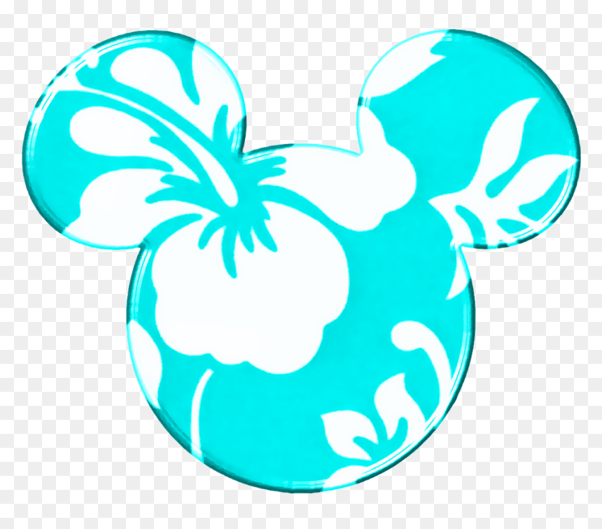 Mickey Heads Hawaiian Style - Minnie Mouse Ears Clipart, HD Png Download - magic kingdom logo png