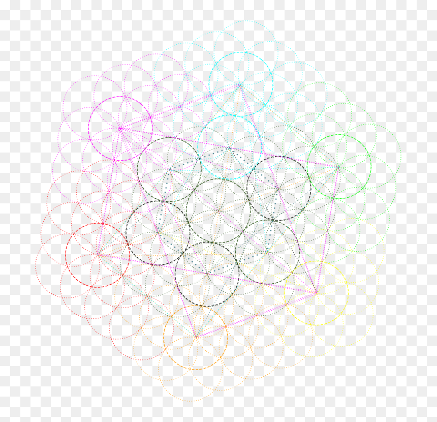Symmetry,area,circle - Circle, HD Png Download - metatron's cube png