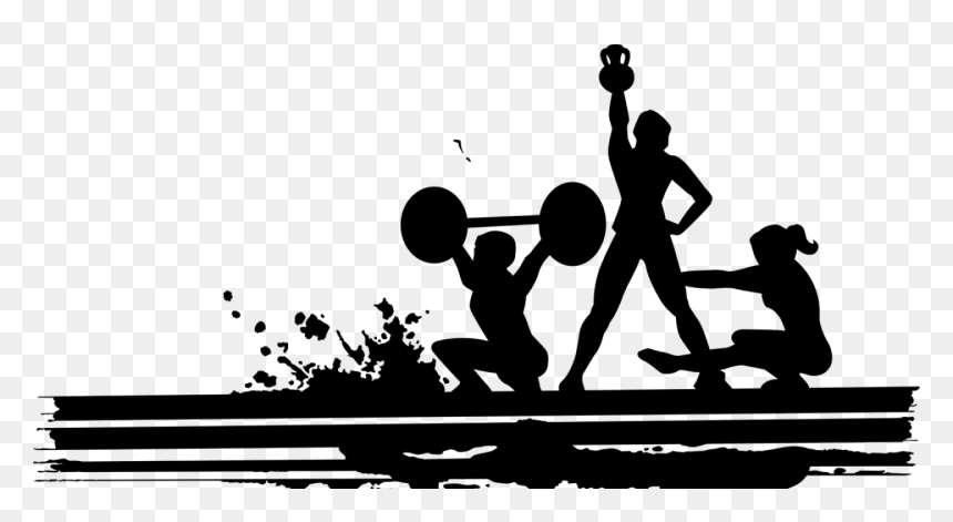 Fitness Silhouette, HD Png Download - train silhouette png