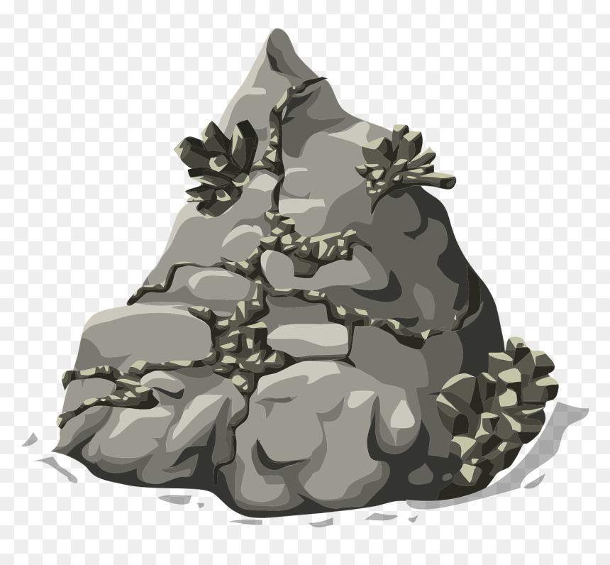 Brown Metal Rock Vector Clip Art - Clipart Batu, HD Png Download - rock clip art png