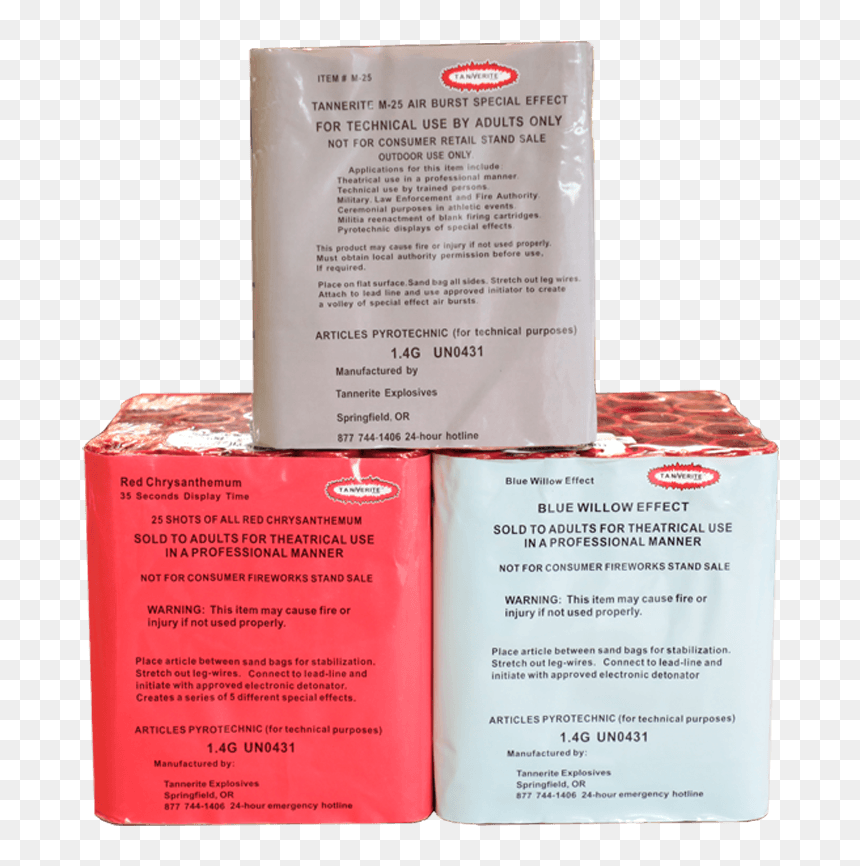 Three M 25s - Packaging And Labeling, HD Png Download - red white and blue fireworks png