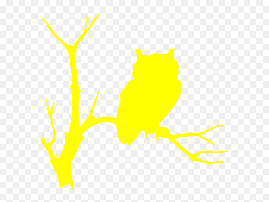 Yellow Owl Clip Art At Clker - Keep Calm And Listen To Owl City, HD Png Download - owl silhouette png