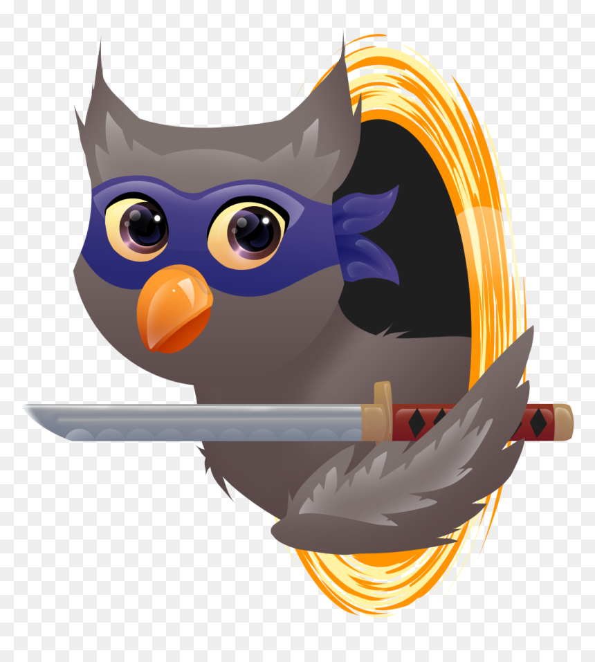 Teenage Mutant Ninja Owl - Illustration, HD Png Download - owl silhouette png