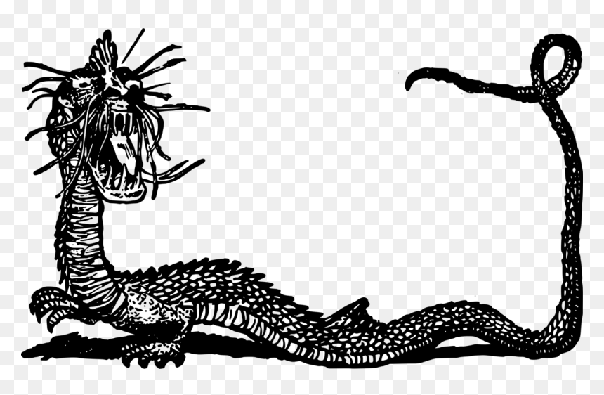 Chinese Dragon Picture Frames Serpent Japanese Dragon - Dragons Frame Png, Transparent Png - japanese dragon png