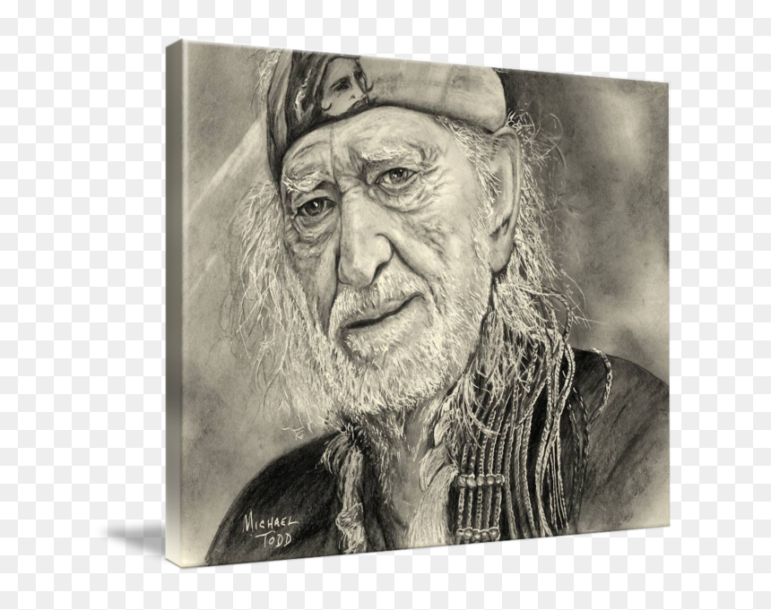 Pencil Drawing Of Celebrity Willie Nelson Face - Drawing, HD Png Download - celebrity face png