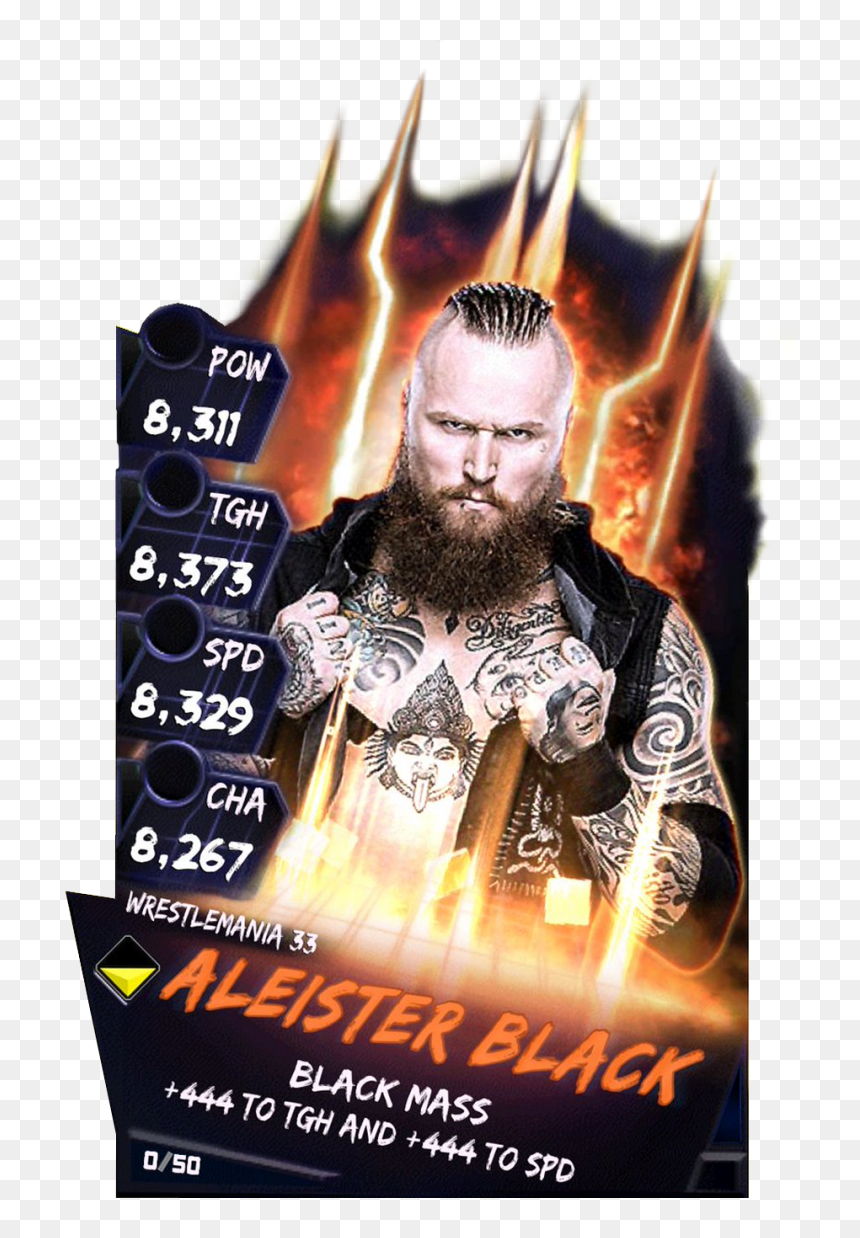 Supercard Aleisterblack S3 14 Wrestlemania33 Fusion - Carmella Wrestlemania33 Fusion Card, HD Png Download - aleister black png