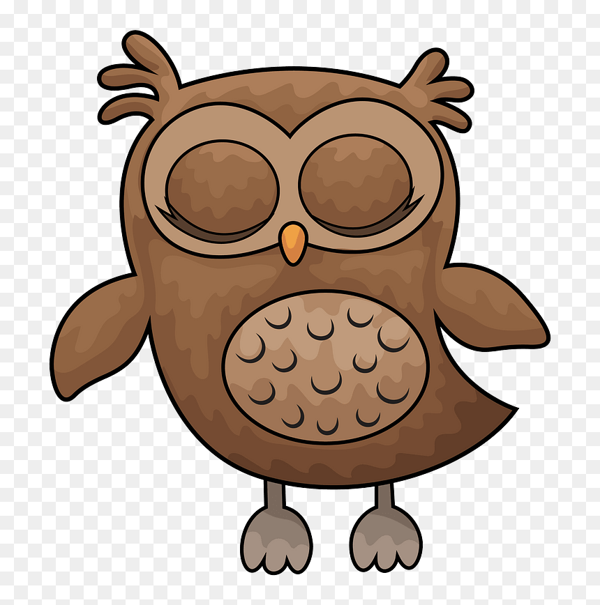 Sleeping Owl Clipart, HD Png Download - owl silhouette png