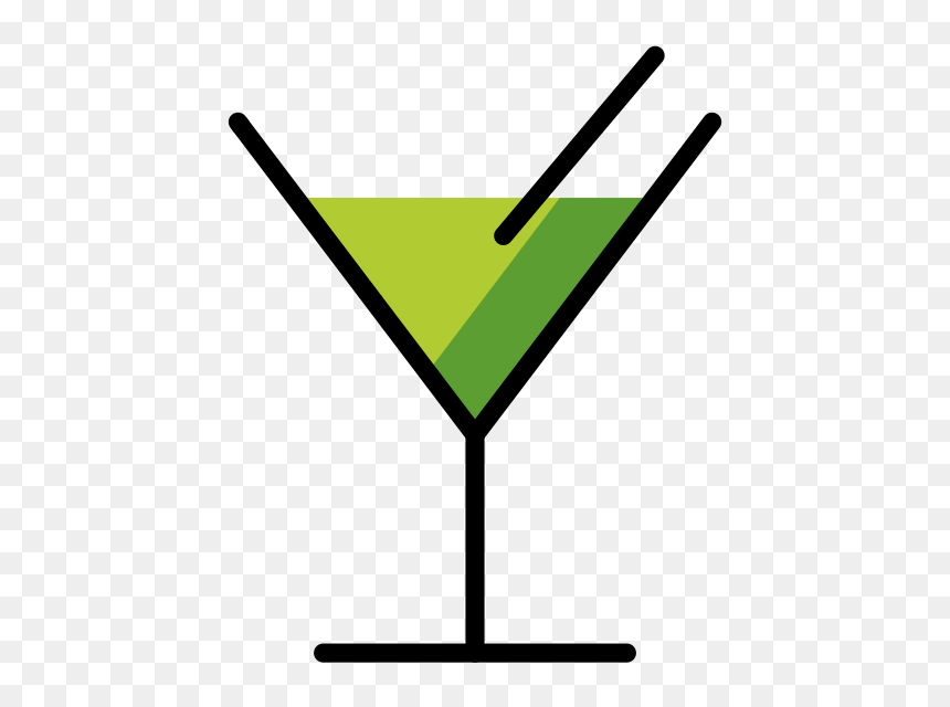 Cocktail Glass, HD Png Download - martini glass silhouette png