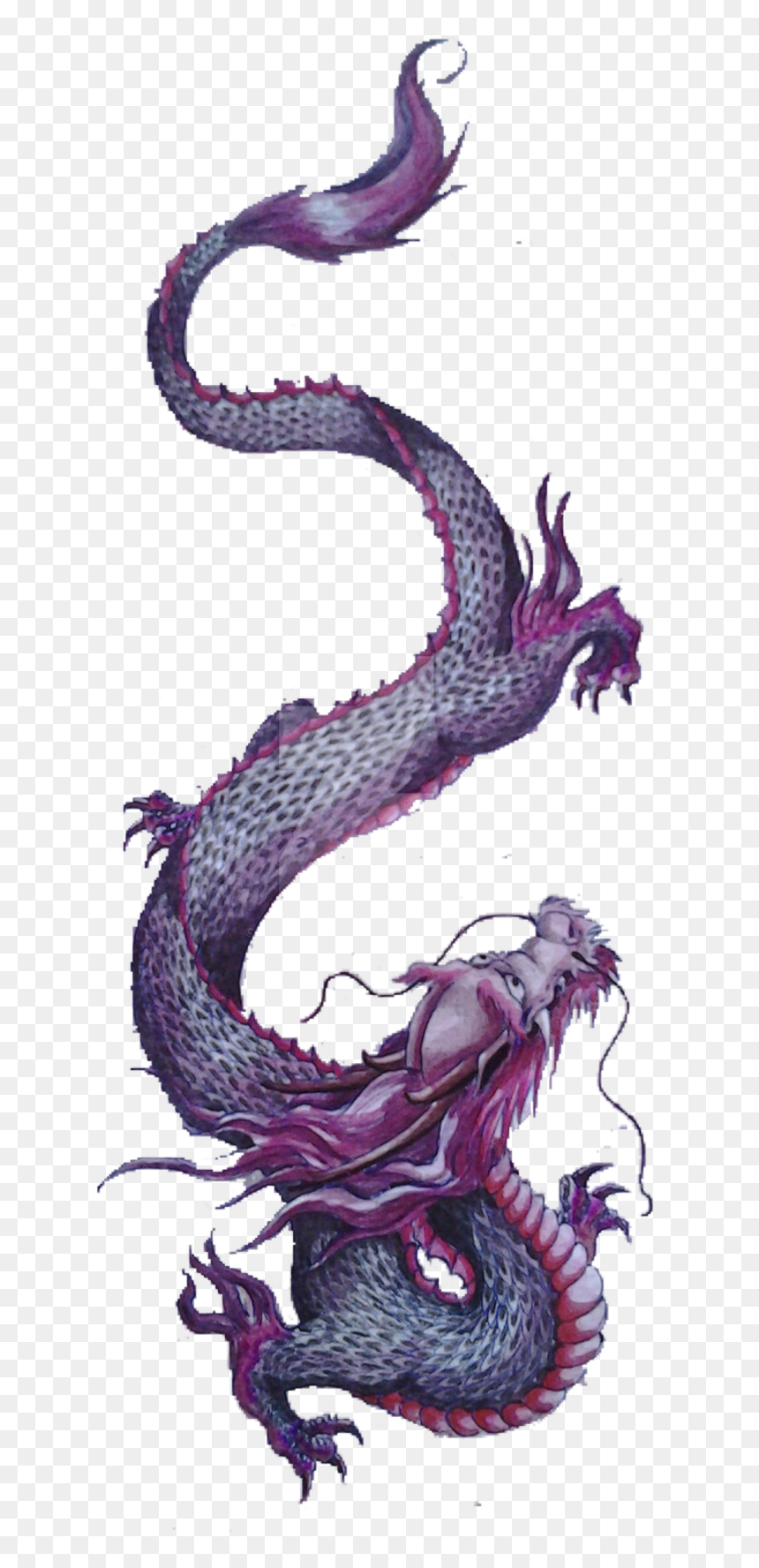 #dragon #japan #japanese #purple #freetoedit #freetoedit - Japanese Dragon Png, Transparent Png - japanese dragon png