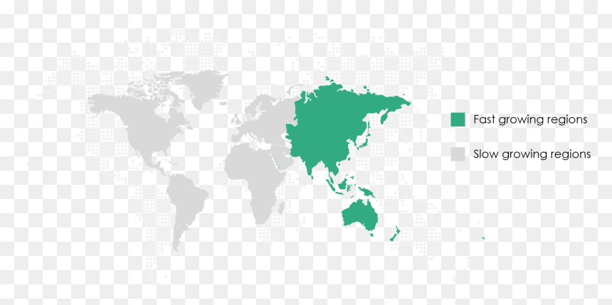 Aircraft Landing Gear Systems Market Share By Region - World Map, HD Png Download - gear silhouette png