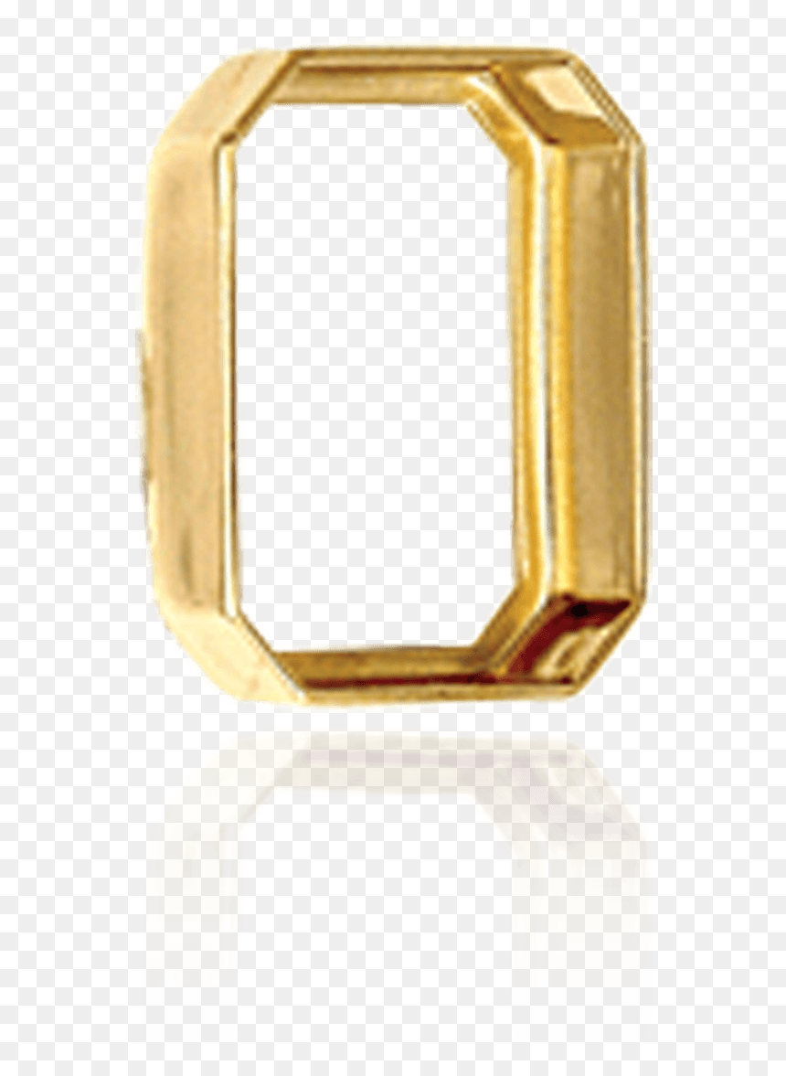 14k, Sterling Silver Octagon Shape Low Bezels - Crystal, HD Png Download - octagon shape png