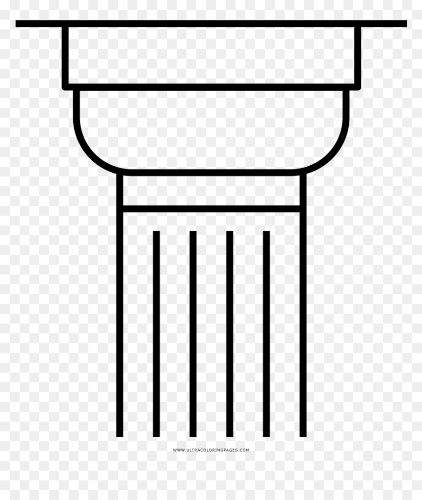 Greek Column Coloring Page - Columnas Griegas Para Dibujar, HD Png Download - greek column png
