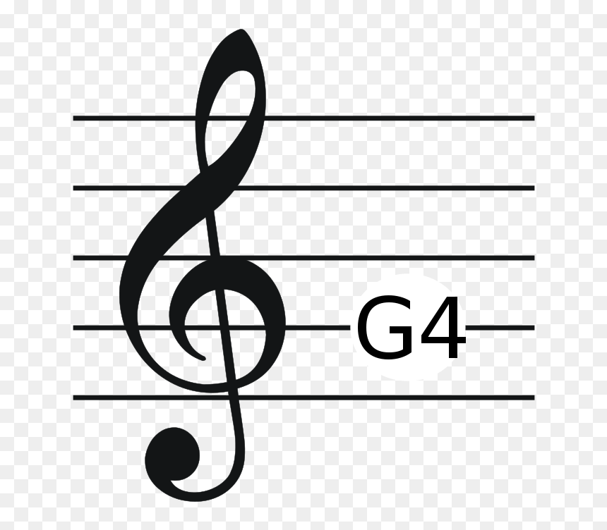 Clave De Sol En Segunda - Treble Clef, HD Png Download - clave de sol png