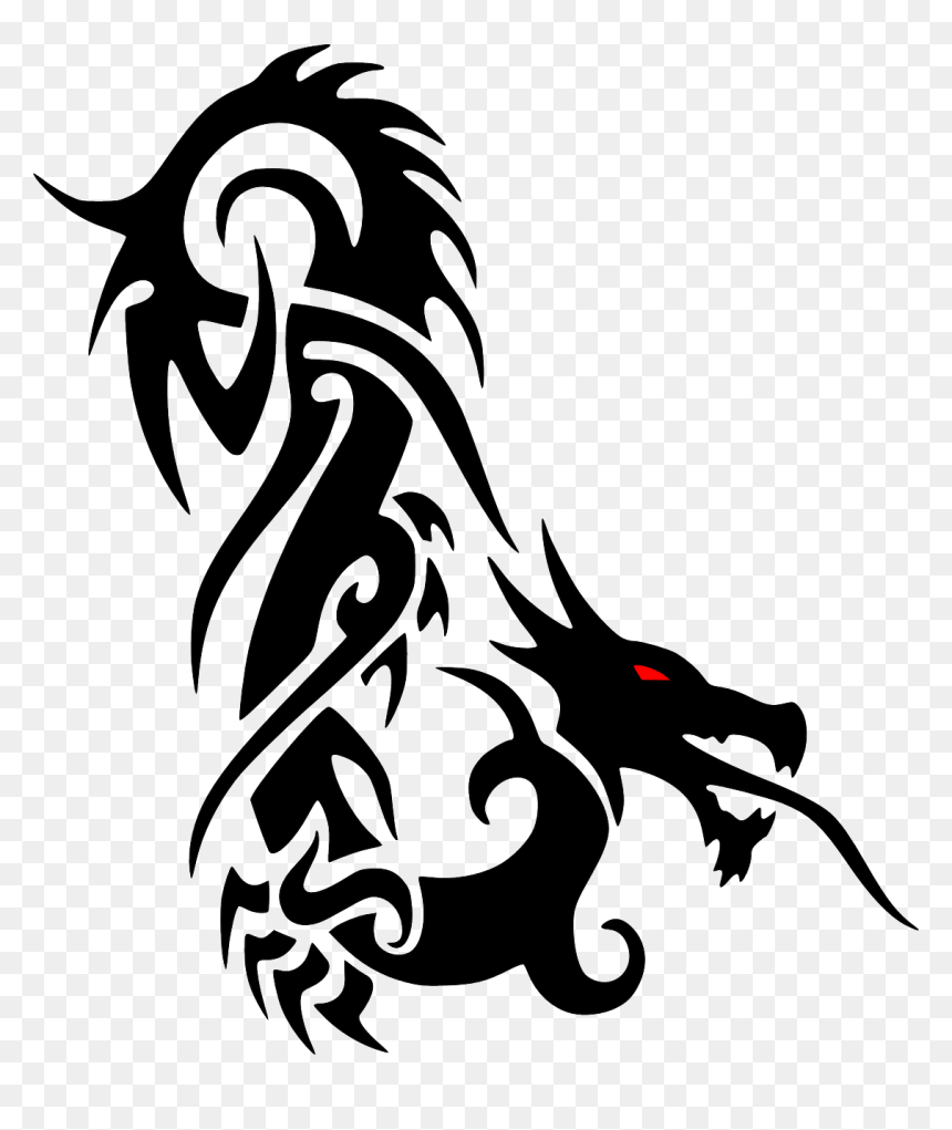Tribal Tattoo, HD Png Download - black dragon png