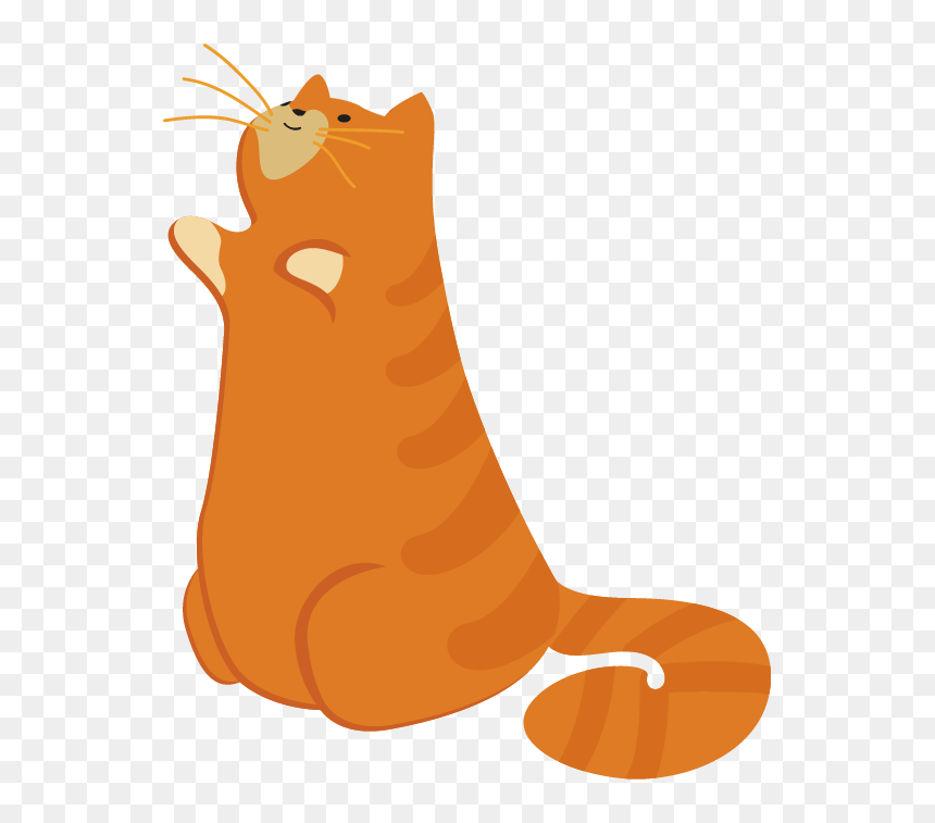 Cat Yawns, HD Png Download - orange cat png