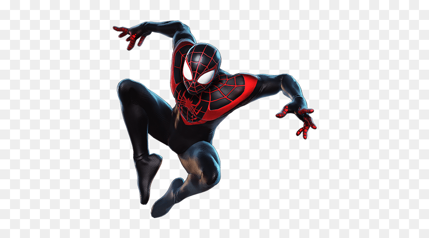 Char Team Black Spider - Marvel Ultimate Alliance 3 Miles Morales, HD Png Download - black spiderman png