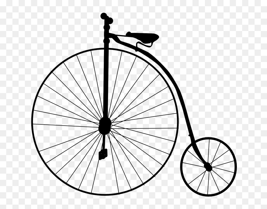 Clipart Penny Farthing Transparent, HD Png Download - bike wheel png