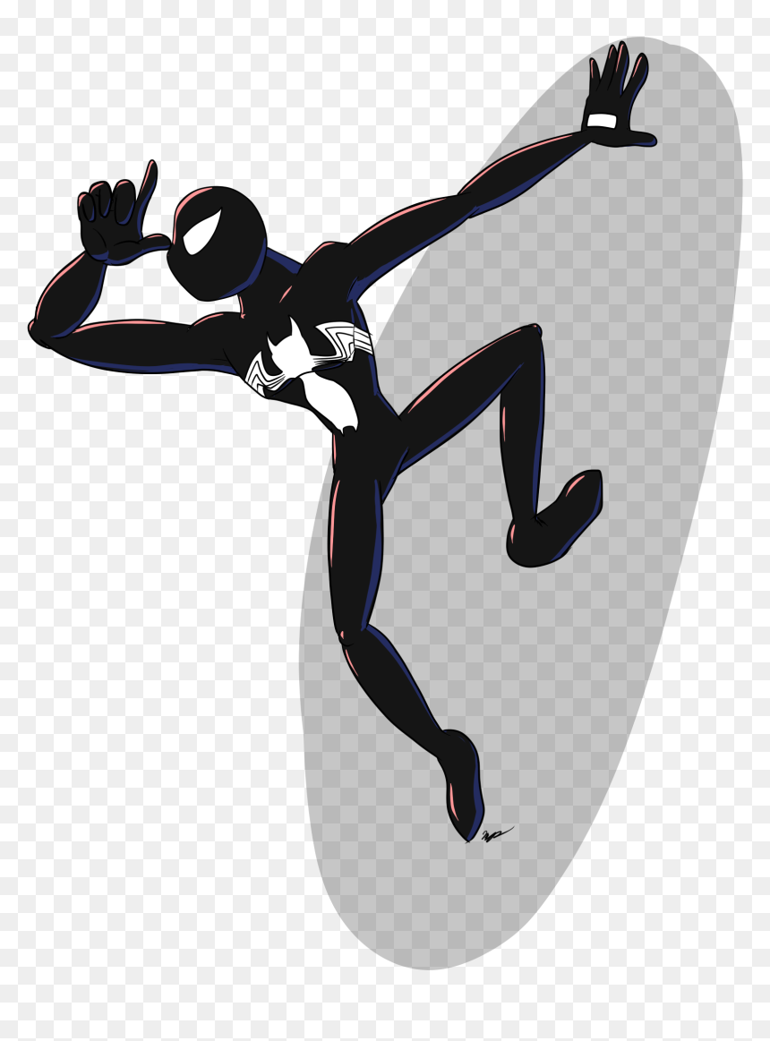 Transparent Black Spiderman Png - Illustration, Png Download - black spiderman png