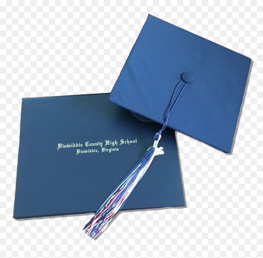 High School Graduation Cap And Paper, HD Png Download - blue graduation cap png