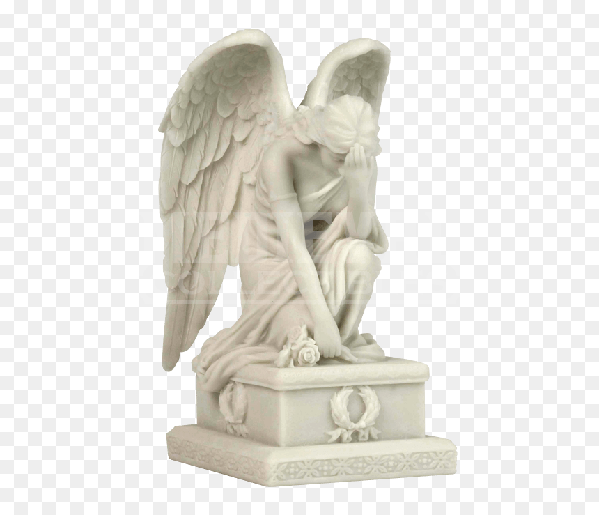 Angel Of Grief Weeping Angel Statue Sculpture Angels - Angel Statue Kneeling, HD Png Download - weeping angel png