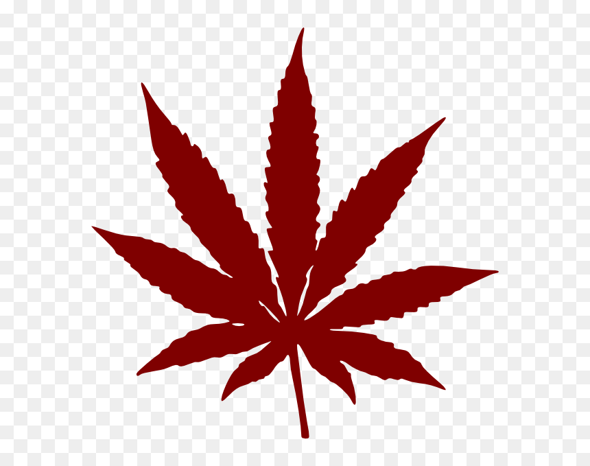 Pot Leaf Png Red - Pot Leaf, Transparent Png - hemp leaf png