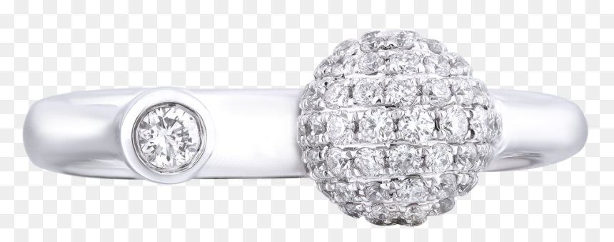 Disco Ball Hugger Ring - Engagement Ring, HD Png Download - gold disco ball png