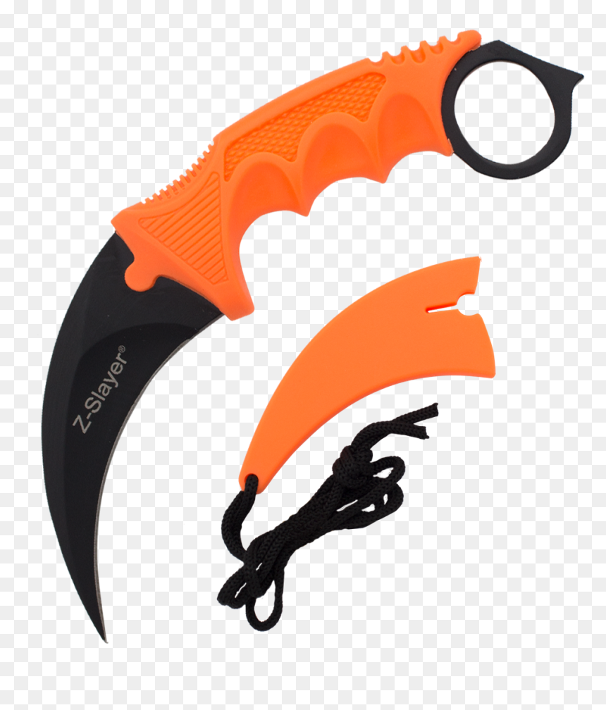 Fixed Blade Karambit Neck Knife With Sheath - Red Karambit, HD Png Download - karambit png