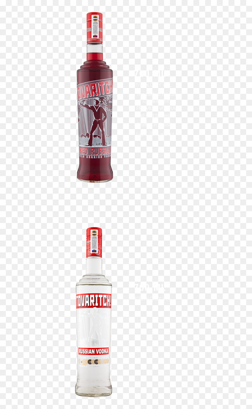Tovaritch Vodka Comes In Different-sized Bottles Thoughtfully, HD Png Download - russian vodka png