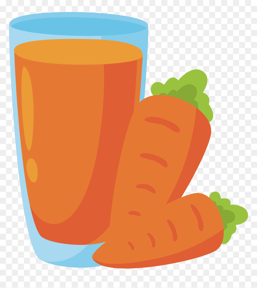 Cup Clipart Carrot - Carrot Juice Clipart, HD Png Download - carrot clipart png