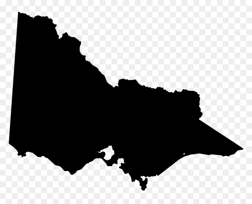 Australia Blank Map World Map Geography - Silhouette Of Victoria Australia, HD Png Download - world map black and white png