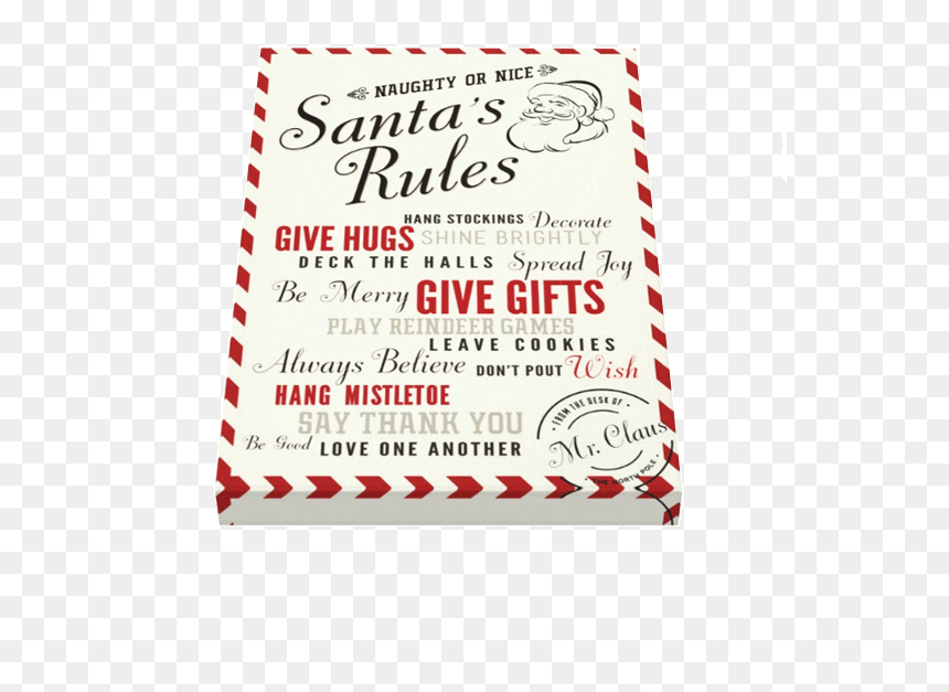 Santa Rules Canvas - Illustration, HD Png Download - hanging mistletoe png