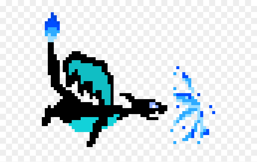 Pixel Art Black Dragon, HD Png Download - black dragon png