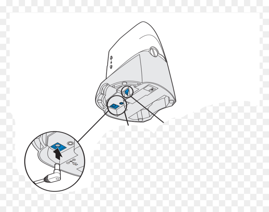 Step 2- Plug In The Phone Cord From The Back Of The - Cartoon, HD Png Download - phone cord png