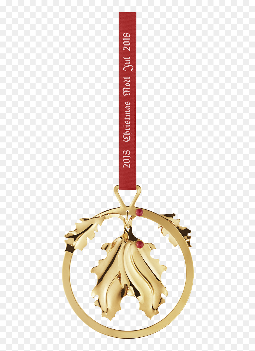 1988-2018 Christmas Mobile Holly - Georg Jensen Christmas Ornament 2018, HD Png Download - hanging mistletoe png