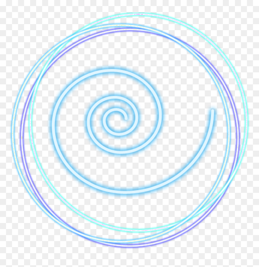 #neon #circle #swirl - Spiral, HD Png Download - circle swirl png