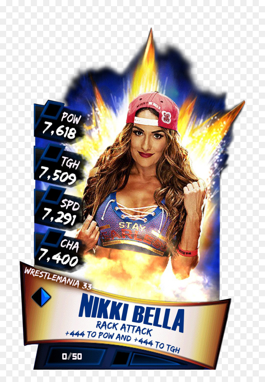 Nikkibella S3 14 Wrestlemania33 - Wwe Supercard Wrestlemania 33 Cards, HD Png Download - wwe carmella png
