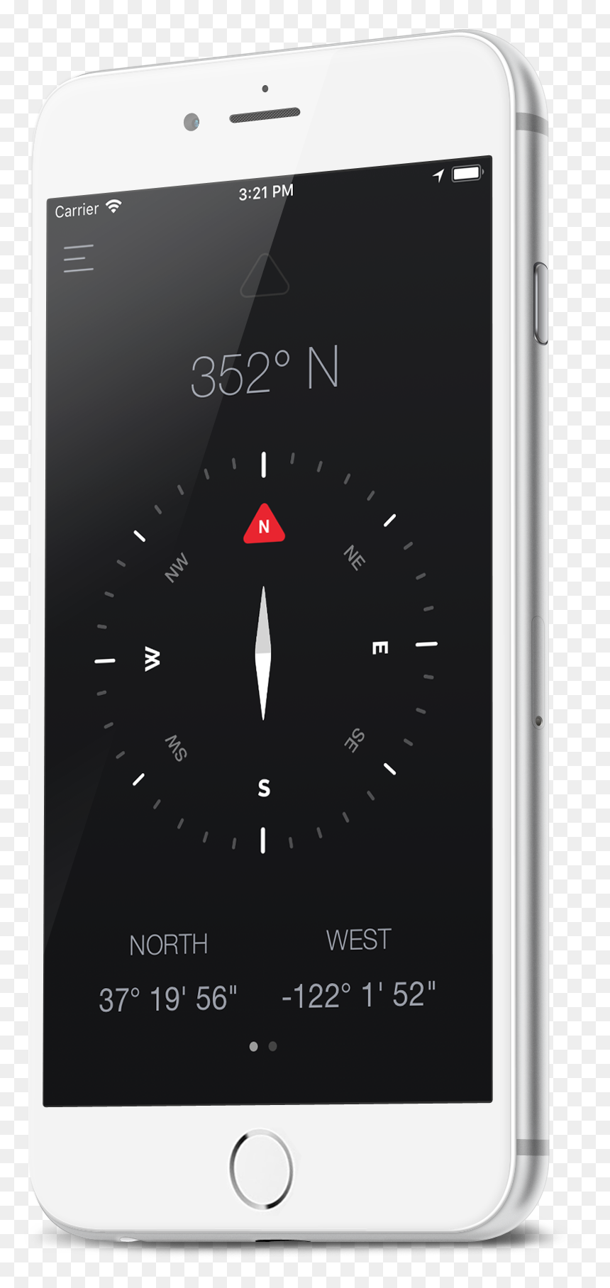Simply North Iphone Feature - Smartphone, HD Png Download - simple compass png