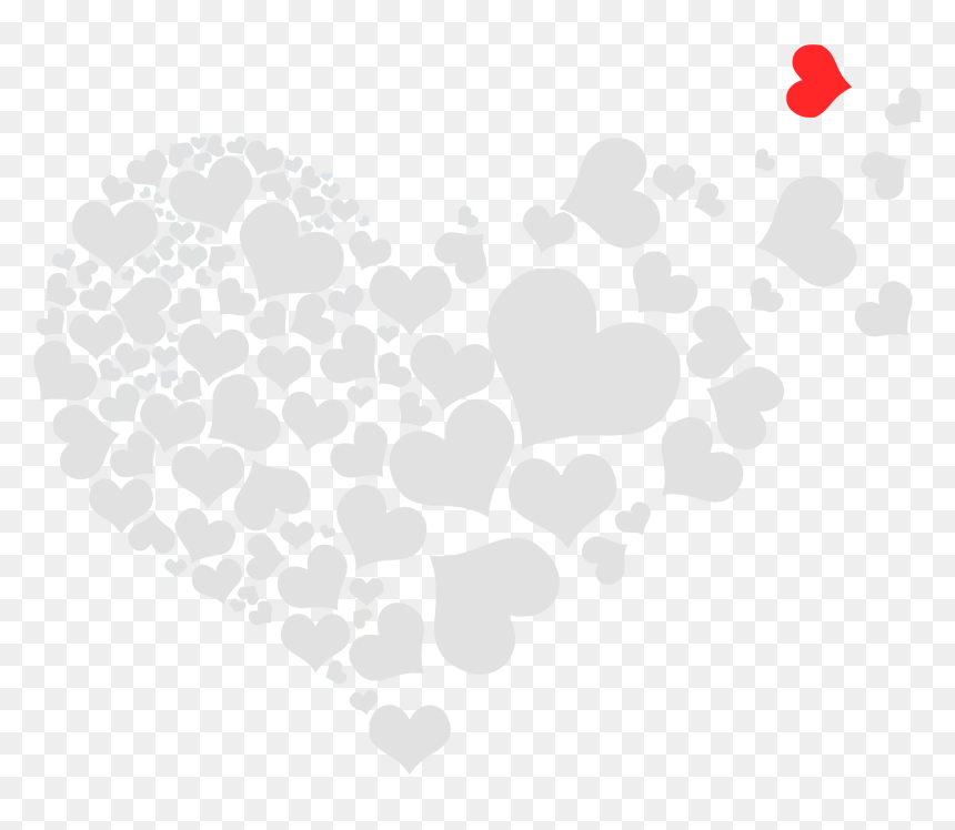 Heart Desktop Wallpaper Clip Art - White Hearts Png Transparent, Png Download - heart design png