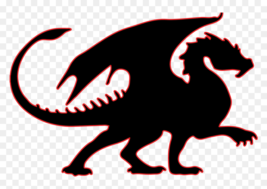Game Of Thrones Dragon Silhouette, HD Png Download - black dragon png